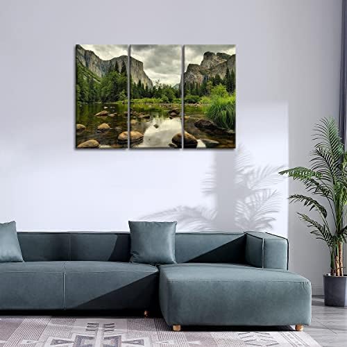 Yosemite Wall Art Nature National Park Canvas Lake Mountain Picture Print - Image 3
