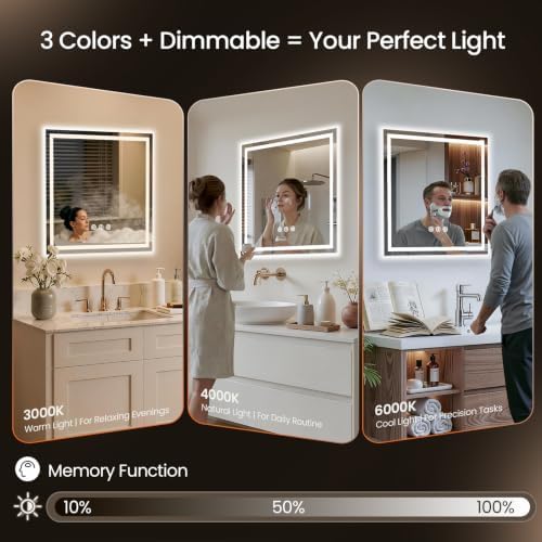 36"x36" LED Bathroom Mirror - Image 3