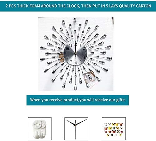 FLEBLE Large Wall Clocks for Living Room Decor Modern Silent Analog Clock - Image 7