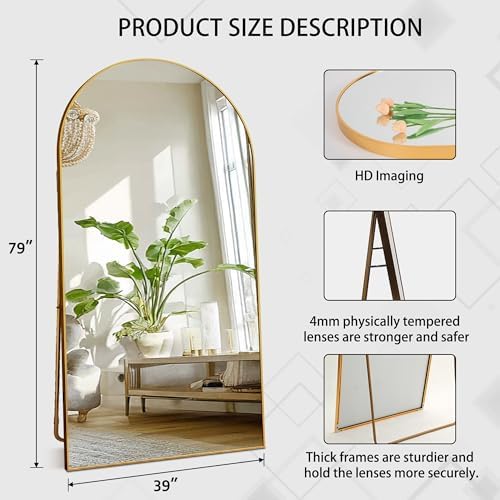 Beauty4U 79" x 39" Arched Full Length Mirror - Image 3