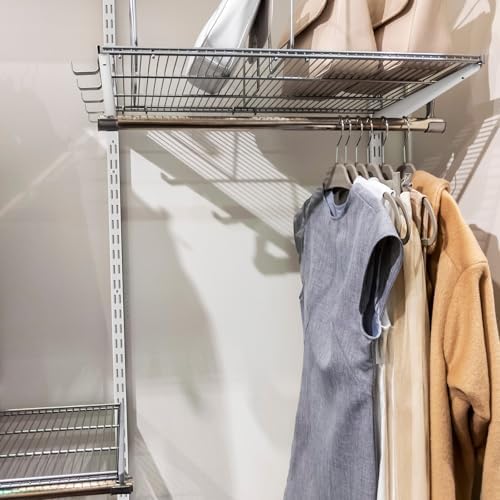Colingmill 8 Pcs White Twin Rail Upright Wall Shelving System 25 Inch - Image 6