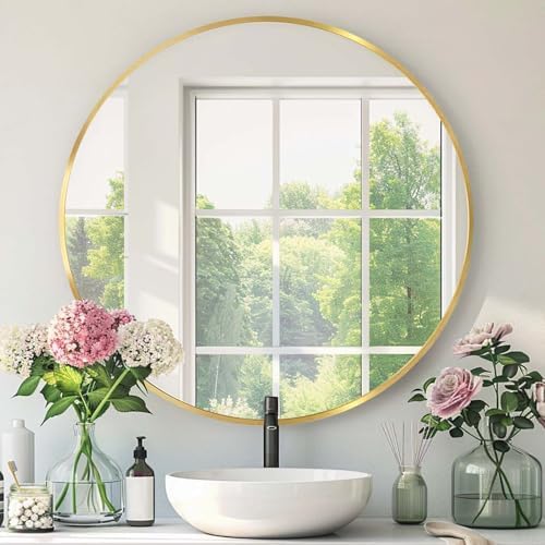 Round Bathroom Mirror, Circle Mirror, 1 Pack by Mfring