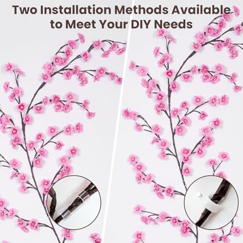 Cherry LED Tree Branch Lights for Wall, Cherry Blossom Willow Vine Twig Decor - Image 6