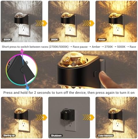 JandCase Night Lights Plug into Wall, Star Projector Night Light - Image 3