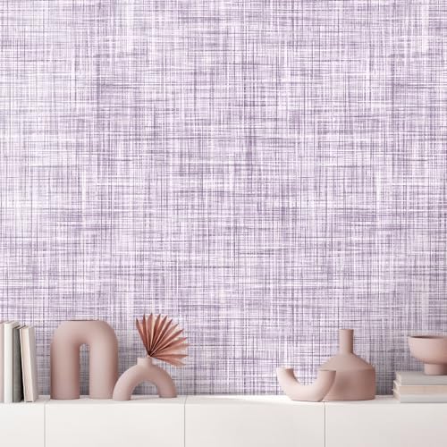 Purple Grasscloth Wallpaper Peel and Stick Wallpaper Texture Contact Paper by Qianglive