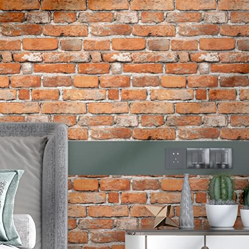 tiltil Faux Brick Peel and Stick Wallpaper 3D Brick Wallpaper 17.7"x197" - Image 6