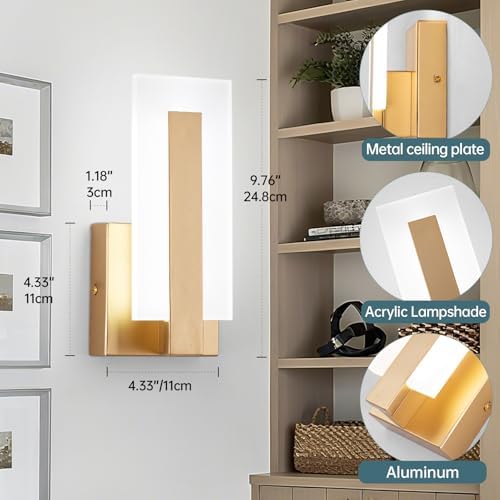 Modern Wall Sconces Set of Two, Indoor Wall Mounted Lighting Fixture, 6000K - Image 2