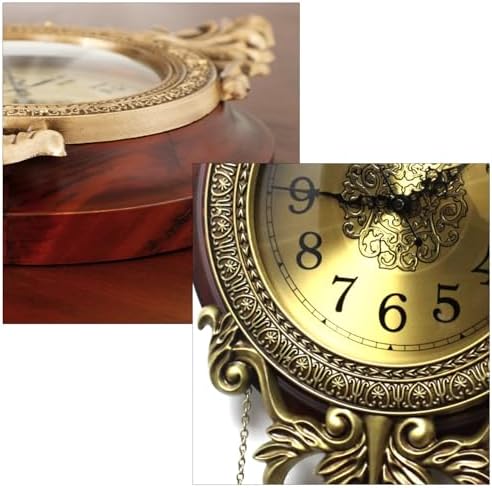 Aero Snail Brown Vintage Pendulum Wall Clock, Solid Wood Hanging Clock - Image 5