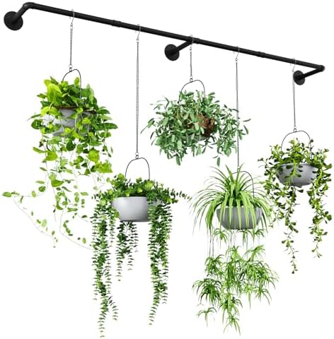 Bamworld Plant Hanger Indoor 70in Hanging Planters Rod Hanging Plant Holder by Bamworld