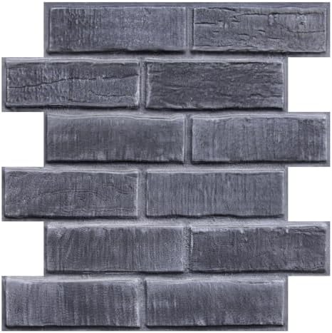 COMSTICKC 3D Faux Brick Wall Panels Peel and Stick by COMSTICKCDECOR