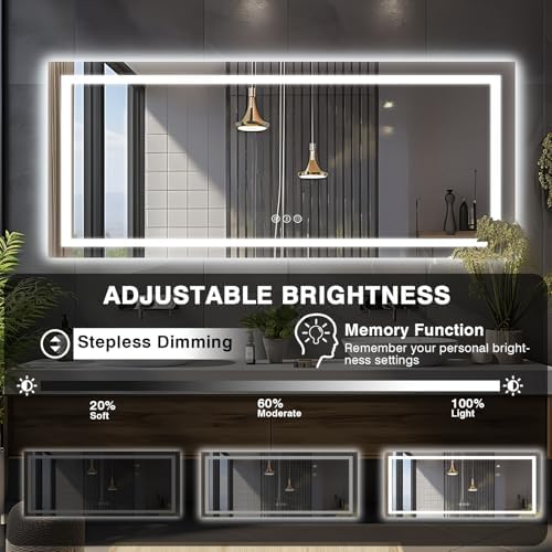 EchosLife 96"x36" Large LED Bathroom Mirror - Image 6