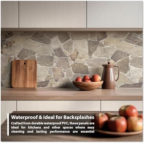 Sample for Display Purpose only. Retro-Art 3D Wall Panels, Wild Stone in Brown - Image 6