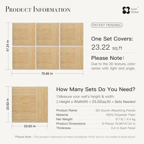 Soon Global Acoustic Wall Panels, Zen Split - Image 3