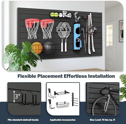 Slat Wall Paneling 2 x 4ft, Slatwall Garage Wall Organizer - Image 4