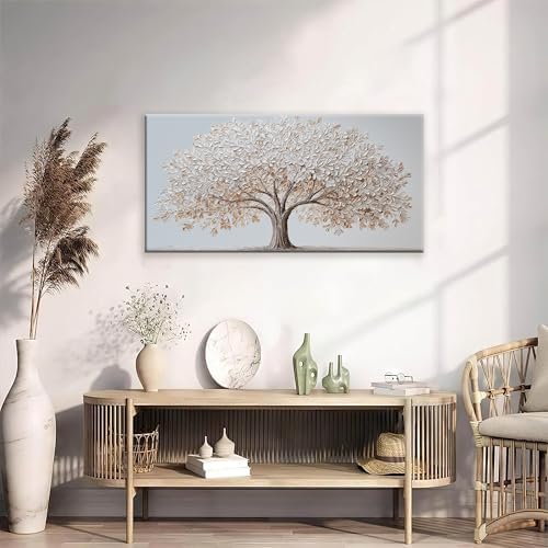 White Tree Wall Art Wall Art Decor 20"X40" Minimalist Wall Art - Image 2