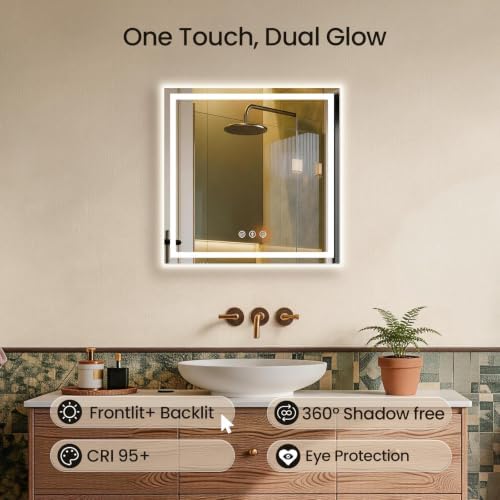 24"x24" LED Bathroom Mirror - Image 4