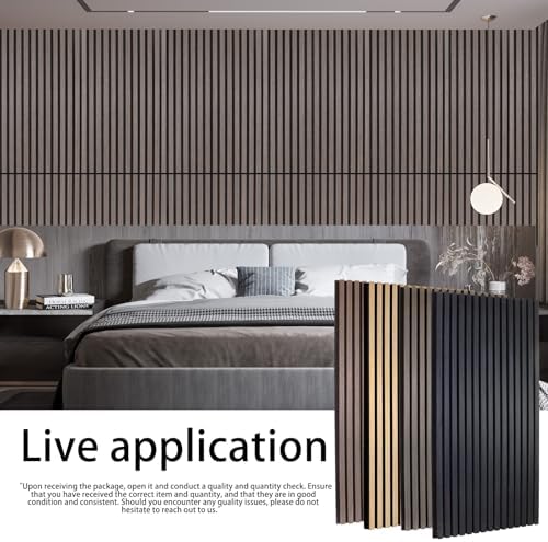 Yun-aeon Dark Walnut 2 Pack Wood Slat Acoustic Panels 47.2 x 23.6 Inch 3D - Image 5