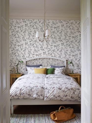 Orainege Floral Birds Wallpaper Peel and Stick Wallpaper Removable - Image 3