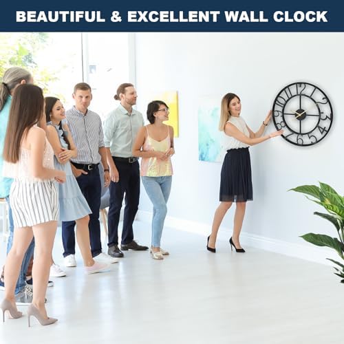 Pytha Sight 30 Inch Black Large Arabic Numeral Wall Clocks - Image 3