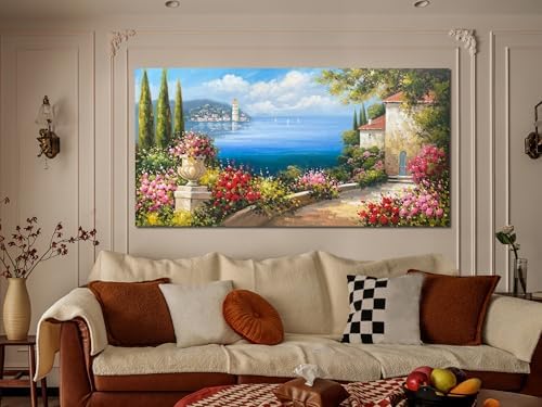 Arjun Landscape Wall Art Canvas Coastal Seascape Extra Large Framed 58"x29" - Image 3