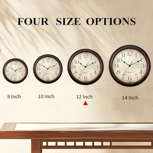 KECYET 12" Wall Clocks Battery Operated Silent - Image 3