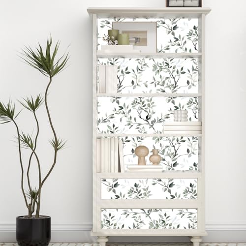 ILHIIOR Green Leaf Peel and Stick Wallpaper Boho 17.5 x118 Inches - Image 5