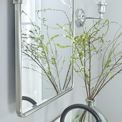 TEHOME Pivot Mirror Brushed Nickel Tilt Bathroom Vanity Mirror Brushed Nickel - Image 5