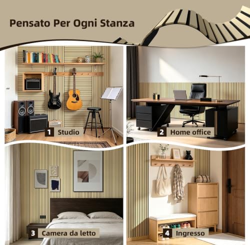 Vieshful 20-Pack Acoustic MDF Wood Slat Wall Panels - Image 6
