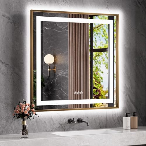 Amorho 36"X36" LED Bathroom Mirror by Amorho