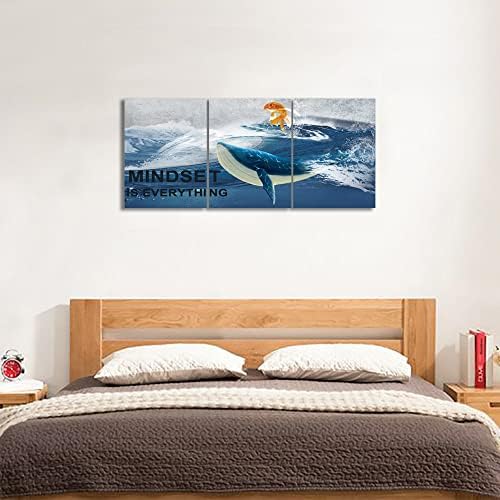 Motivational Canvas Wall Art Quotes Framed Wall Art 3 Pieces Bathroom Decor - Image 6
