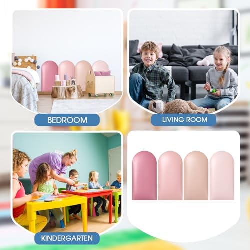 Jetec 12 Pcs Kids Wall Padding Panels, 1.18 Inch Thick Foam Wall Protector - Image 6