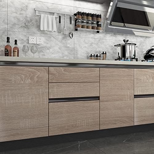 Boobest 354x24 Inch Light Wood Wallpaper Peel and Stick Oak Wallpaper Grey - Image 2