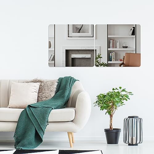 Fantasyon 4 Pieces Flexible Mirror Sheets, 2mm Thickness Decorative Self - Image 5