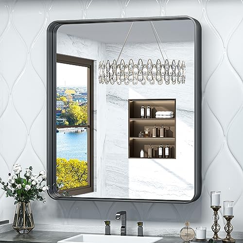 TokeShimi 32x36 Inch Black Bathroom Mirror by TokeShimi
