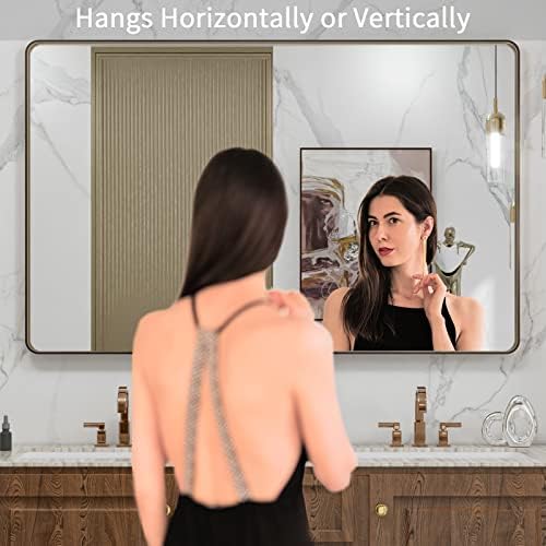 LOAAO 48"X30" Bronze Bathroom Mirror - Image 2