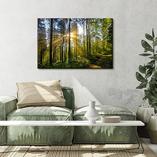 Sunrise Forest Wall Art Nature Mountain Wall Decor - Image 3