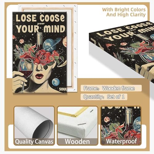 Vintage Lose Your Mind Your Coose Soul Flowers Posters Room Aesthetics Black - Image 7