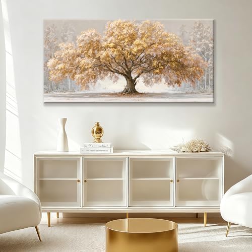 Gold Large Wall Art Decor 29"x58" Tree Of Life Wall Art - Image 2