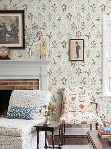 Dimoon 78.7"x17.3" Peel and Stick Wallpaper Floral Vintage Contact Paper Modern - Image 4