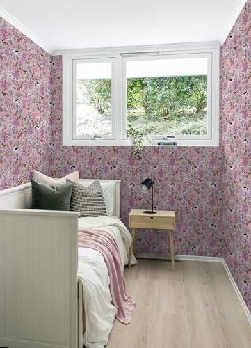 NuWallpaper x Printfresh Must Love Dogs Pink Peel and Stick Wallpaper - Image 2