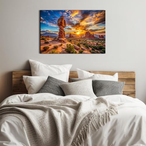 Sunrise Arch Canyon lands Canvas Wall Art - Image 4