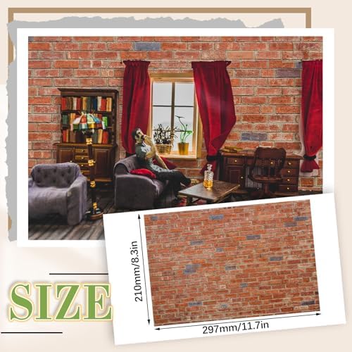 Flutesan 24 Pcs Miniature Dollhouse Wallpaper - Image 2