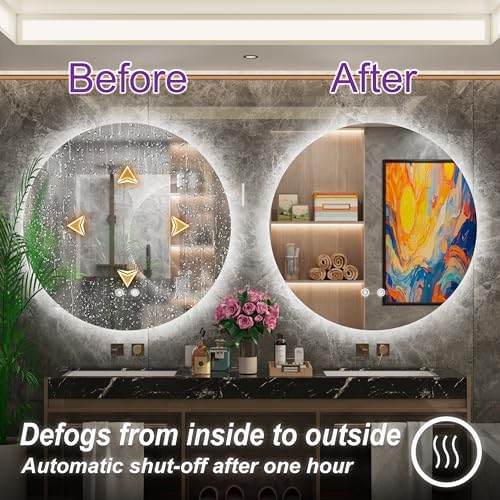 42 Inch Round LED Bathroom Mirror - Image 4