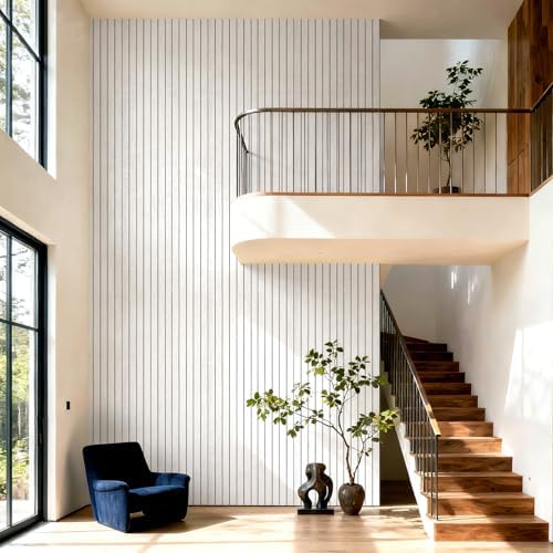 3D Wall Panel Peel and Stick, 15.7 x 118 in, Bright Gray - Image 6