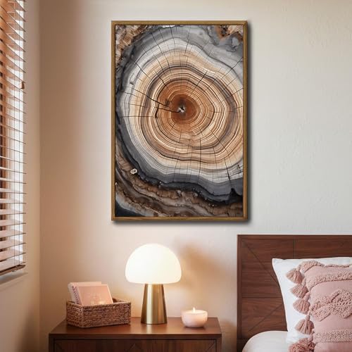 Tree Ring Wall Art Framed, Modern Nature Decor - Image 5