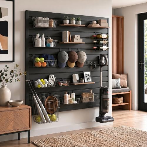 Slat Wall Paneling 4x4 ft Garage Organizer Storage Systems, Heavy Duty PVC - Image 6