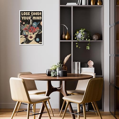 Vintage Lose Your Mind Your Coose Soul Flowers Posters Room Aesthetics Black - Image 4
