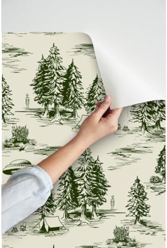 Spoonflower Alien Toile Peel and Stick Removable Wallpaper - Image 3