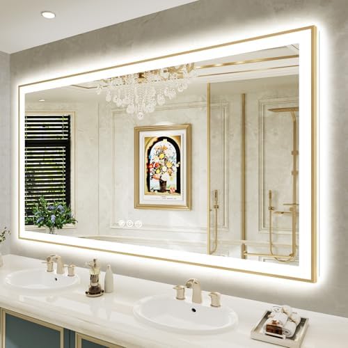 72x40 LED Bathroom Mirror with Lights by YEELAIT