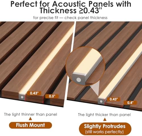 Slat Wall Lights for Wood Panel-6PCS LED Recessed Lighting Kit - Image 2